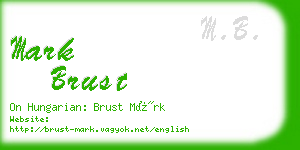 mark brust business card